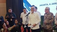 Menteri Koordinator Bidang Pangan Zulkifli Hasan (Zulhas) menyampaikan soal&nbsp;Bansos Beras 2025 (dok: Maul)