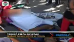 Tabung freon AC meledak saat dibawa dengan sepeda motor, kaki pengendara nyaris putus.
