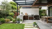 7 Ide Taman Belakang dengan Dapur L-Shape yang Estetik dan Fungsional