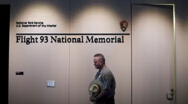 Bangunan Flight 93 National merupakan bangunan peringatan tragedi 9/11 dibuat biaya fantastis US$ 50 juta atau sekitar Rp 717 miliar, bertempat di lokasi kecelakaan pesawat United Airlines 93. (REUTERS/Mark Makela)