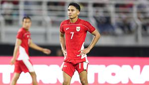 Penyerang Timnas Indonesia, Marselino Ferdinan dalam duel FIFA Matchday melawan Chinese Taipei di Stadion Gelora Bung Tomo, Surabaya, Jumat (5/9/2025). (Bola.com/Abdul Aziz)