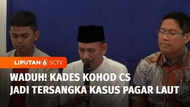 Kepala dan Sekretaris Desa Kohod ditetapkan sebagai tersangka dalam kasus pemalsuan dokumen untuk membuat sertifikat hak guna bangunan dan hak milik di kasus pagar laut di perairan Tangerang, Banten.