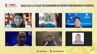 Webinar Sobat Cyber Indonesia yang bertajuk Kualitas Layanan Telekomunikasi Untuk Perekonomian Indonesia (Istimewa)