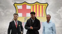 Barcelona - Louis van Gaal, Frank Rijkaard, Johan Cruyff (Bola.com/Adreanus Titus)