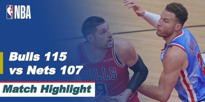 VIDEO: Highlights NBA, Brooklyn Nets Takluk dari Chicago Bulls 107-115