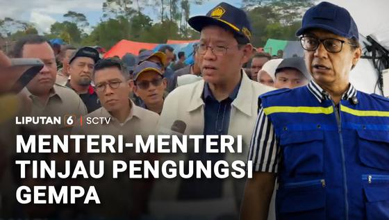 Menteri-Menteri Tinjau Pengungsi Gempa