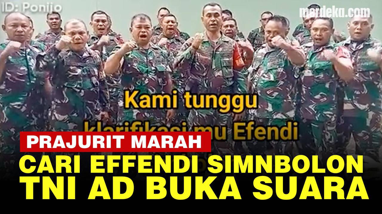 VIDEO: Klarifikasi TNI AD Ramai Ancaman Prajurit Marah Cari Effendi Simbolon