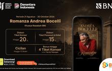 Andrea Bocelli Konser di Borobudur dan Jakarta, BNI Tawarkan Diskon Tiket hingga 20 Persen