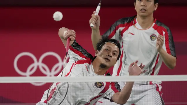 Foto: Pasangan Ahsan/Hendra Ditundukkan Wakil Chinese Taipei, Indonesia Masih Punya Kesempatan Medali Perunggu Olimpiade Tokyo 2020