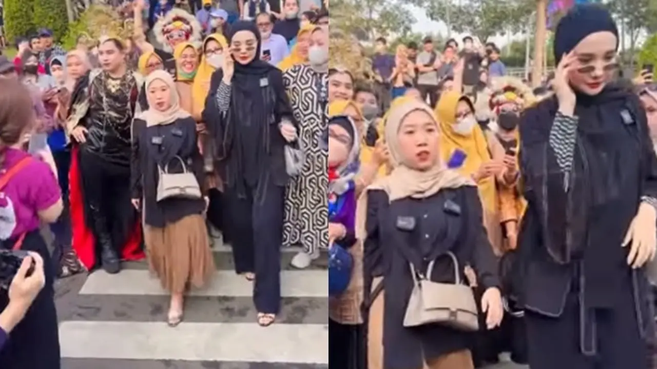 Kiky Saputri Tuai Pujian Usai Tampil Berhijab di Citayam Fashion Week