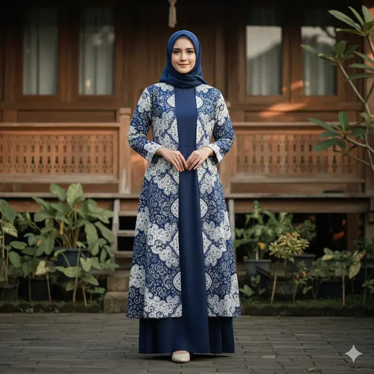 12 Model Outer Batik Panjang dengan Dress Polos untuk Kondangan Outdoor 2025, Elegan dan Nyaman Dipakai