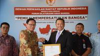 Ketua DPR RI Bambang Soesatyo saat pertemuan Forum Silaturahmi Anak Bangsa (FSAB) bertema 'Pemilu Mempersatukan Bangsa' di Gedung DPR RI.