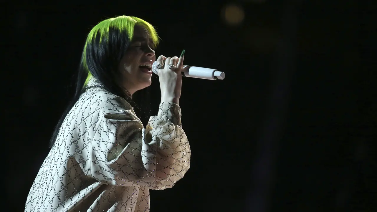 Billie Eilish di Grammy Awards 2020. (Photo by Matt Sayles/Invision/AP)