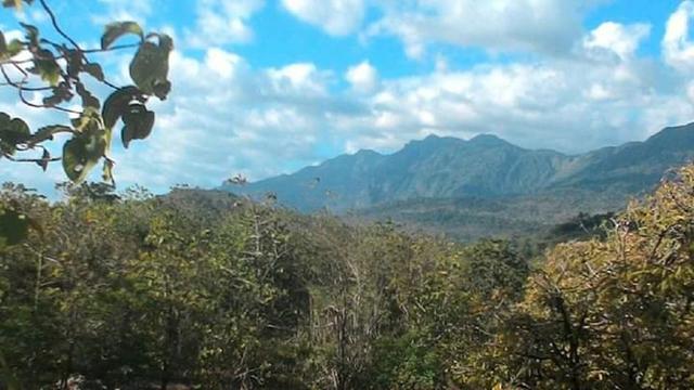 Pegunungan Pange, lokasi situs Batu Lapidde tampak dari jauh (Liputan6.com/ Eka Hakim)