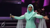Siti Nurhaliza saat tampil di Golden Memories Indosiar. (Yoppy Renato/Liputan6.com)