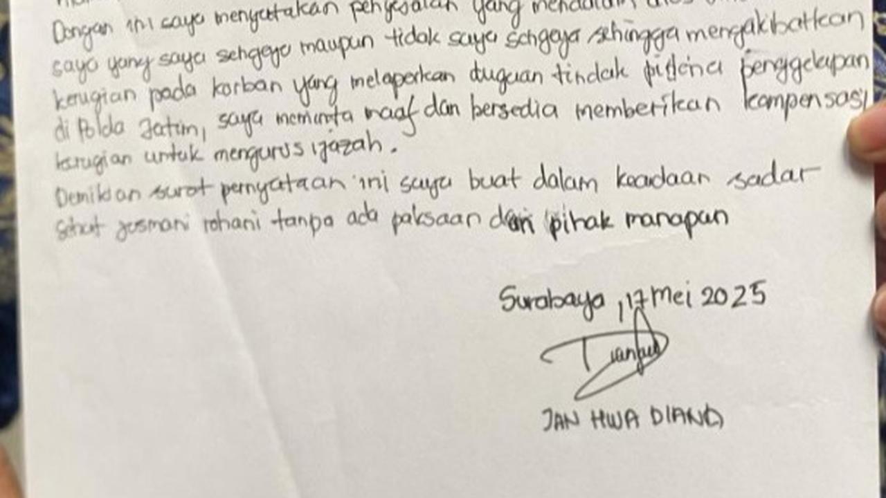 suara permintaan maaf Diana