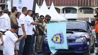 Pembukaan Danau Toba Kejurnas Rally 2022 di Terminal Sosor Saba, Parapat, Jumat, 5 Agustus 2022