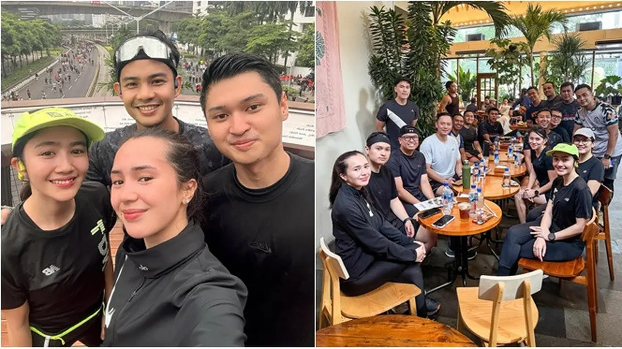 6 Potret Beby Tsabina dan Febby Rastanty di Event Lari, Sarapan Bareng AHY