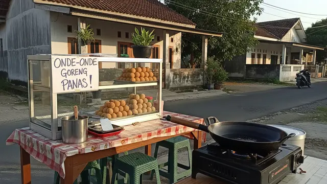 Ide usaha jualan gorengan sore hari onde-onde panas