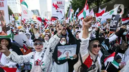 Aksi damai itu dimotori Komite Solidaritas untuk Palestina dan Yaman (KOSPY). (Liputan6.com/Faizal Fanani)