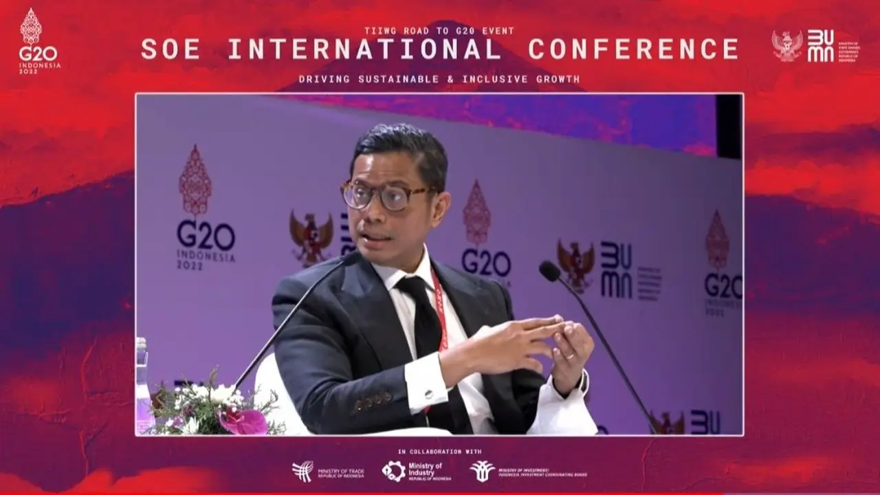 Wakil Menteri BUMN II Pahala Nugraha Mansury  dalam SOE International Conference, Senin (17/10/2022).