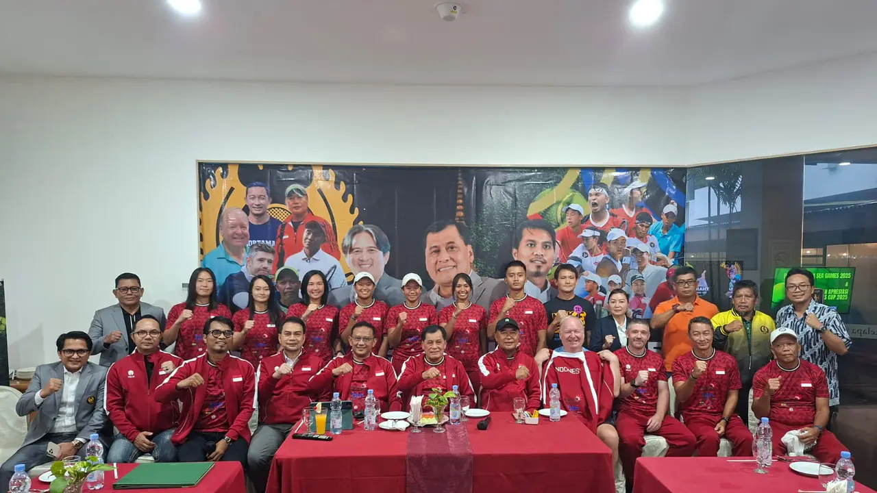 Pelepasan tim tenis Indonesia ke SEA Games 2025