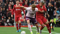 Bermain di markas sendiri, Liverpool tampil meyakinkan dan menang dua gol tanpa balas. (AP Photo/Rui Vieira)