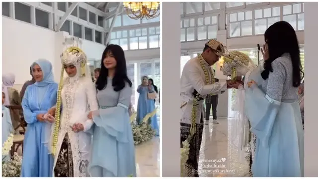 6 Potret Pernikahan Nadya Mustika dan Iqbal Fitrah, Keluarga Mempelai Wanita Tak Hadir
