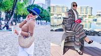 Outfit Liburan di Pantai Ala Syahrini (Sumber: IG/@princesssyahrini)