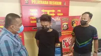 Pelaku ED diciduk tim Polrestabes Palembang, usai membunuh temannya di Palembang Sumsel (Liputan6.com / Nefri Inge)