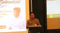Sekretaris Jenderal Kementan Momon Rusmon saat Rapat Koordinasi dan Sinkronisasi (Rakorsin) Tahun Anggaran 2020 yang digelar di Botani Square, Bogor, Rabu (5/2).