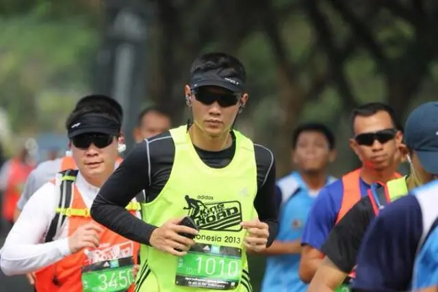 Agus Yudhoyono mengikuti lari marathon