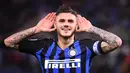 Inter Milan sebagai peraih scudetto terbanyak kedua di Liga Italia dengan 19 gelar setelah Juventus selalu dipenuhi striker tajam dari musim ke musim. Tercatat sejak 12 musim terakhir, mulai 2009/2010 lalu, Inter memiliki 5 striker tajam di barisan top skor klub. (AFP/Alberto Pizzoli)