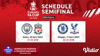 Link Live Streaming Semifinal Piala FA 2022 di Vidio, 16 dan 17 April 2022. (Sumber : dok. vidio.com)