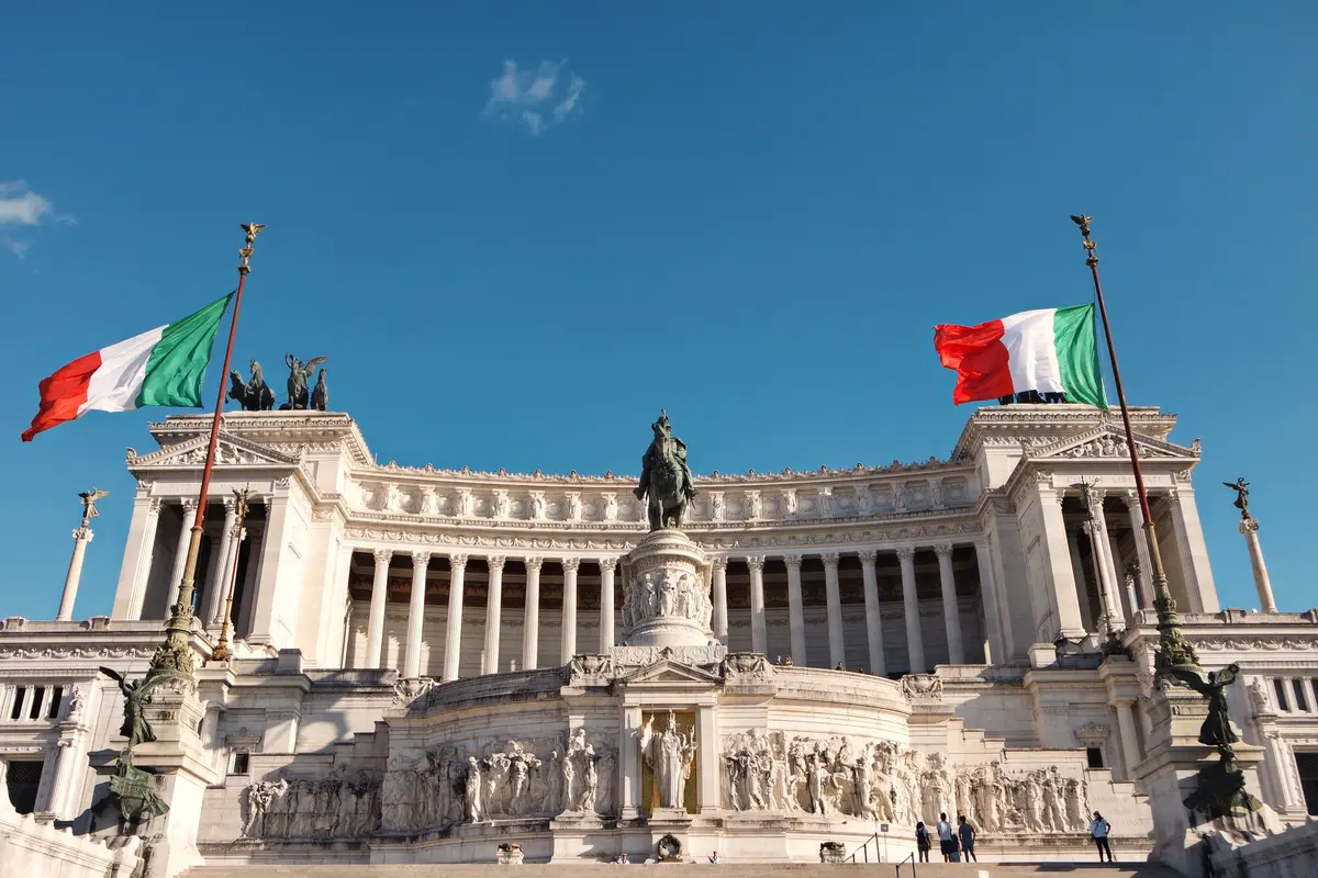 Ilustrasi bendera Italia, lagu kebangsaan