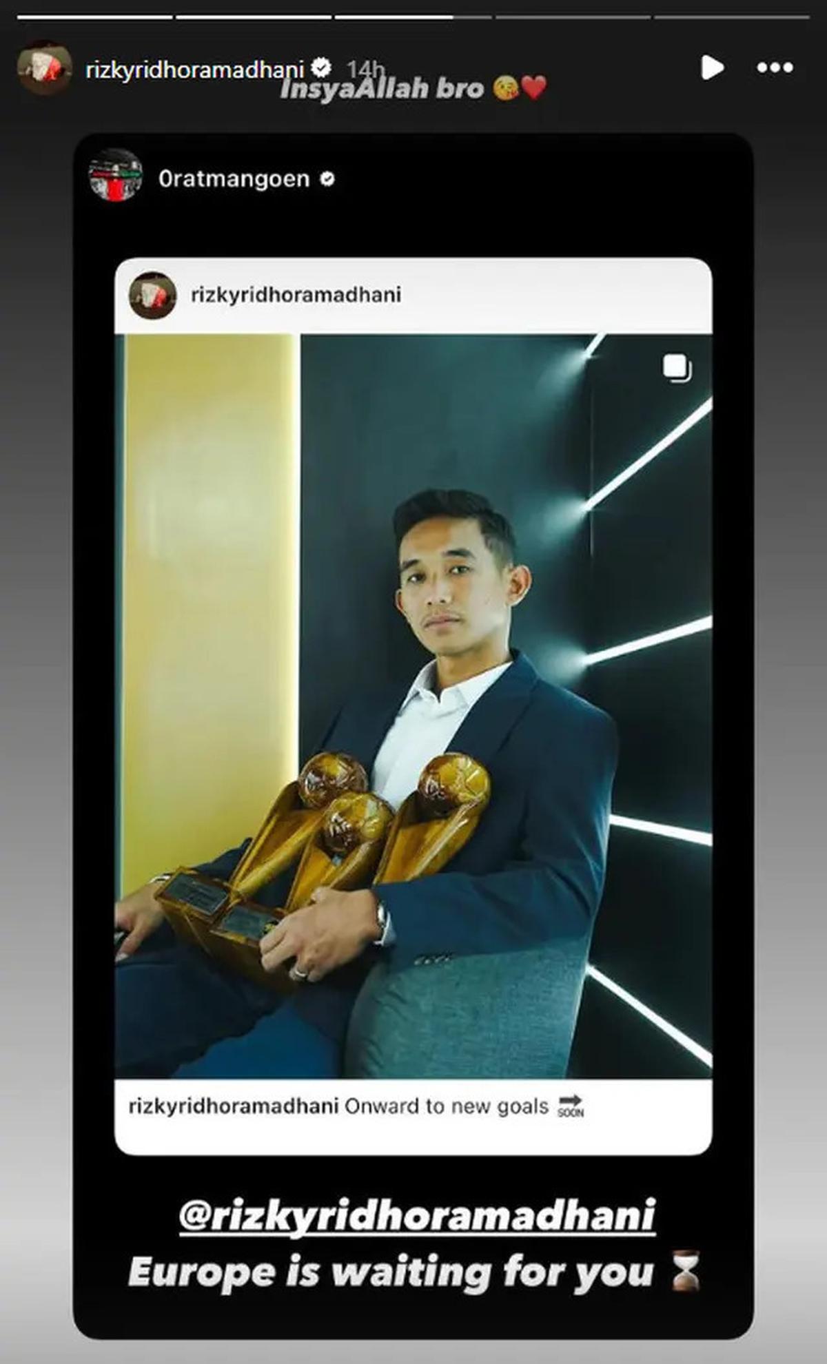 Ragnar Oratmangoen Dorong Rizky Ridho Berkarier di Eropa