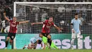 AC Milan unggul lebih dahulu lewat gol Strahinja Pavlovic di menit ke-8. (Tiziana Fabi/AFP)