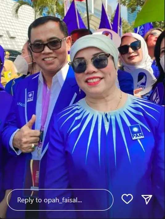 Haji Faisal, mertua mendiang Vanessa Angel maju jadi caleg dari Partai Amanat Nasional (https://www.instagram.com/stories/opah_faisal/2901425427235262424/)