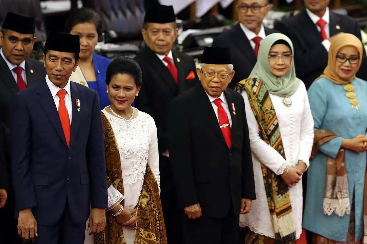 Momen Pelantikan Jokowi-Ma'ruf Amin sebagai Presiden dan Wakil Presiden
