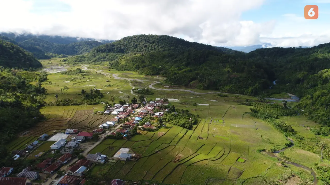 foto udara Desa Ngata Toro, Sigi