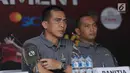 Komandan Grup 3 Kopassus Kolonel Inf Safta Feryansah memberi keterangan terkait turnamen voli Danjen Kopassus-BNI Open 2018 di Jakarta, Kamis (29/3). Turnamen ini diikuti delapan tim putra dan delapan tim putri. (Liputan6.com/Helmi Fithriansyah)