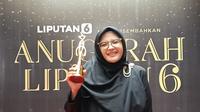 Findy Oktavian, peraih Anugerah Perempuan Hebat 2025 kategori UMKM. (dok. Liputan6.com/Dinny Mutiah)