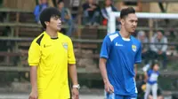 Gelandang lincah Persib Bandung, Rahmad Hidayat kembali menjalani latihan.