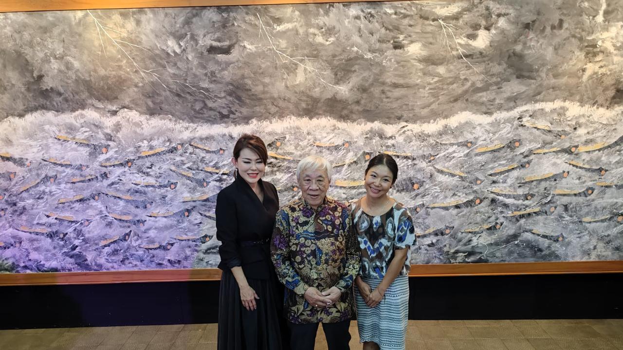 Sidik W Martowidjojo mengangkat tema Perjalanan Menuju Kearifan dalam pameran lukisan karya-karyanya.