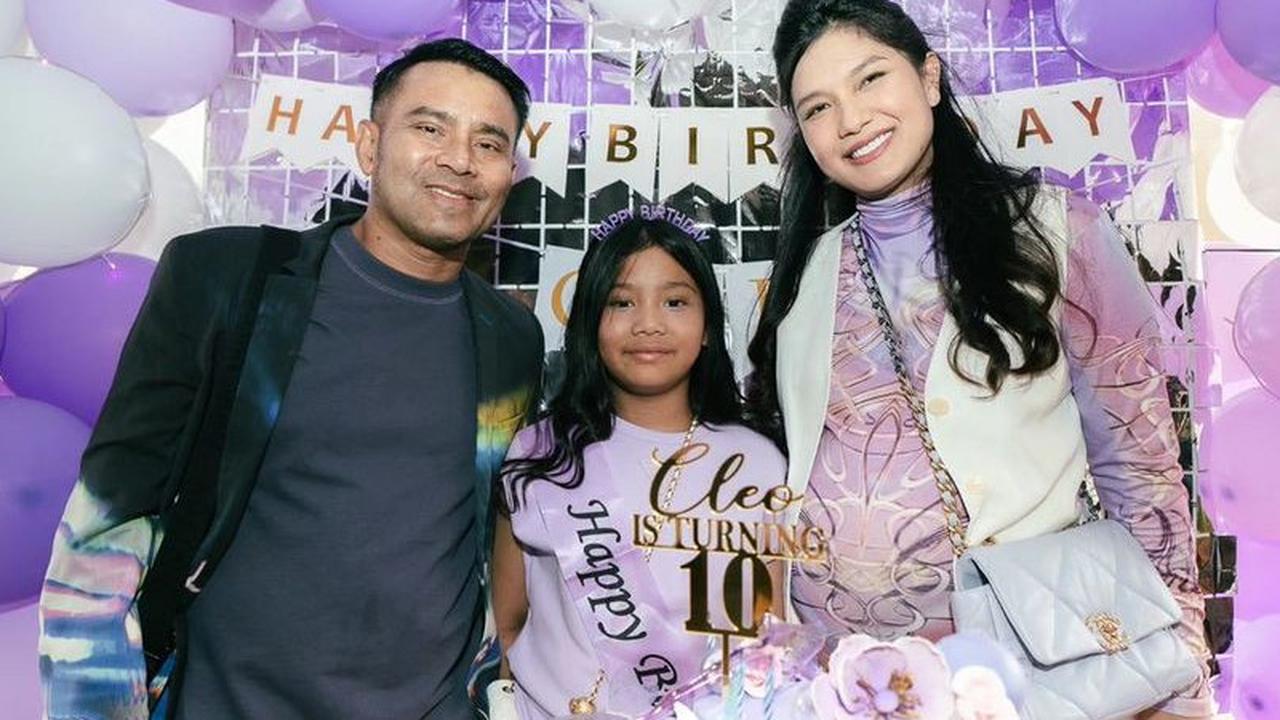 Potret Seru dan Meriah Ultah Ke-10 Cleo Anak Judika & Duma Riris, Dekorasi Serba Ungu - Dihadiri Banyak Teman