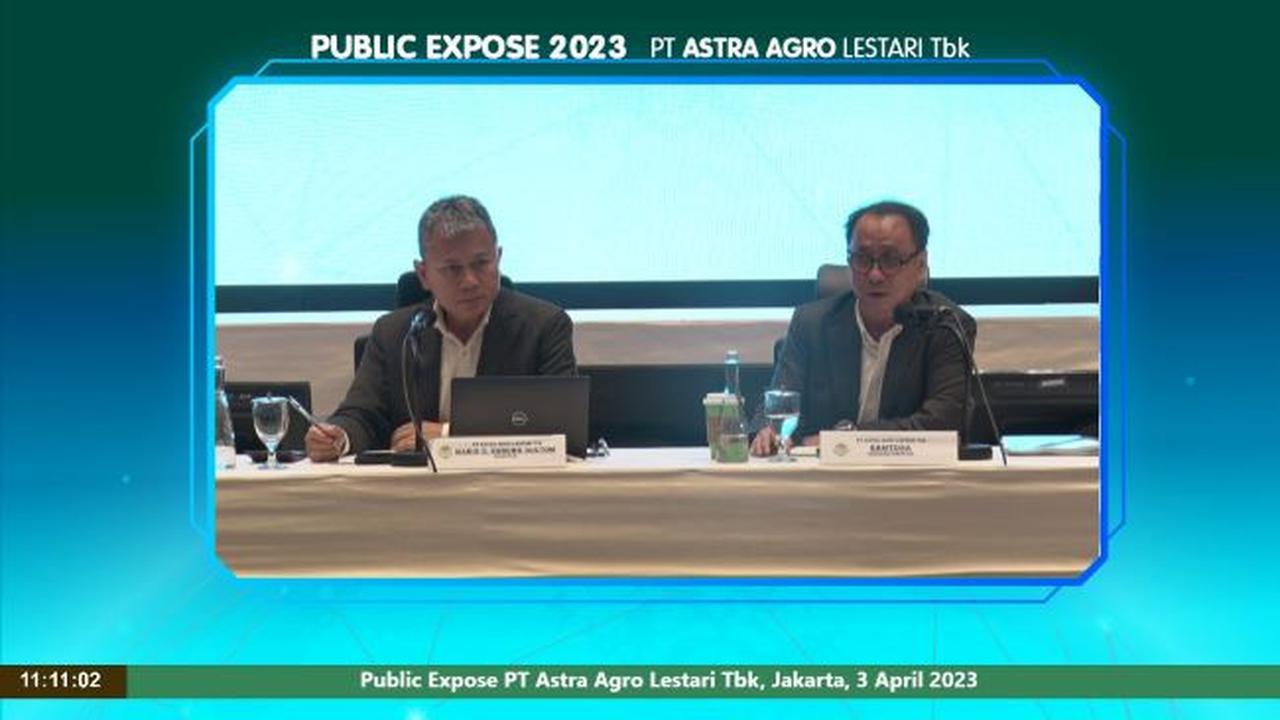 Paparan publik PT Astra Agro Lestari Tbk (AALI), Senin (3/4/2023). (Foto: Astra Agro Lestari)