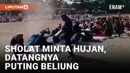 VIDEO: Sholat Istisqa Minta Hujan, Langsung Disambut Puting Beliung