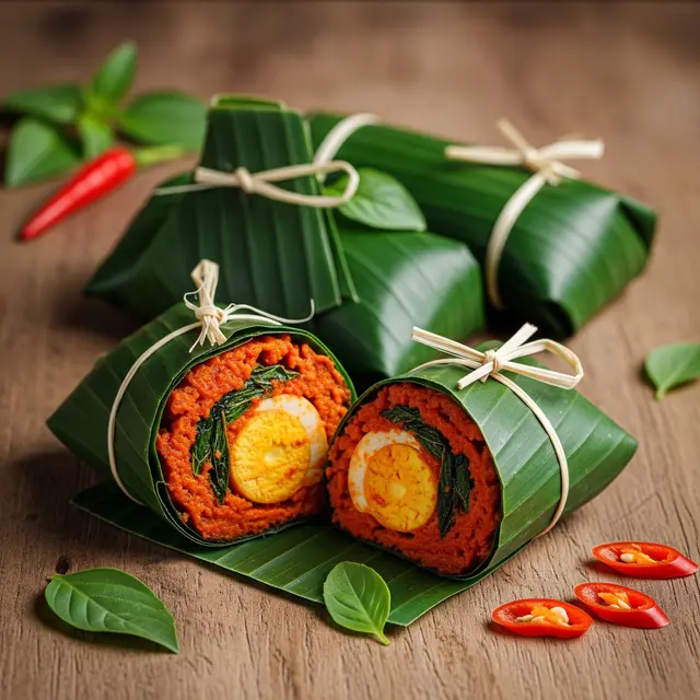 Resep Pepes Telur Kemangi Pedas Sederhana