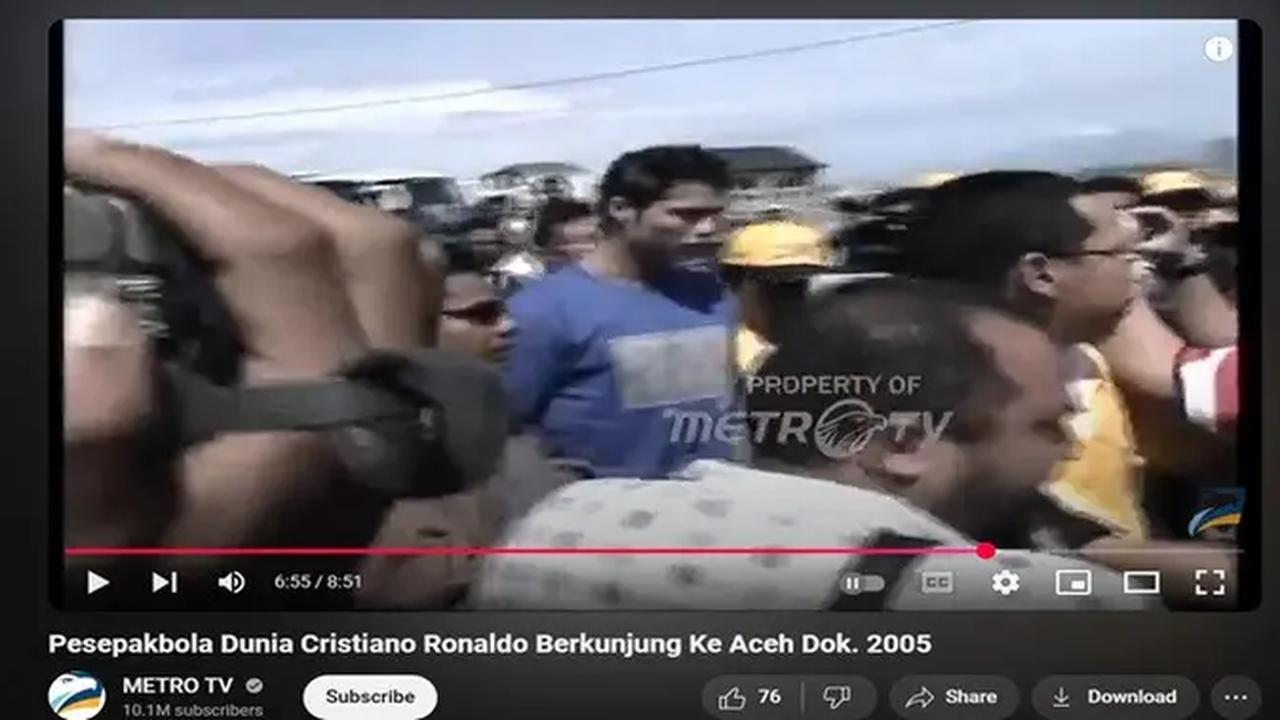 Gambar tangkapan layar video darichannel YouTube METRO TV.