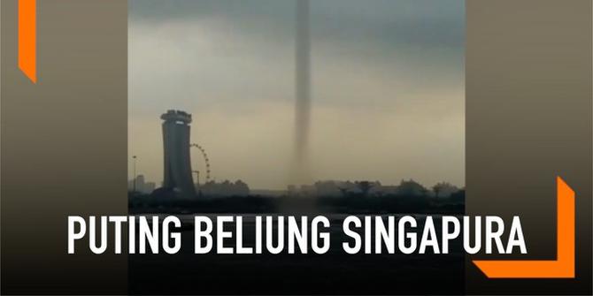 VIDEO: Momen Angin Puting Beliung Menerjang Singapura